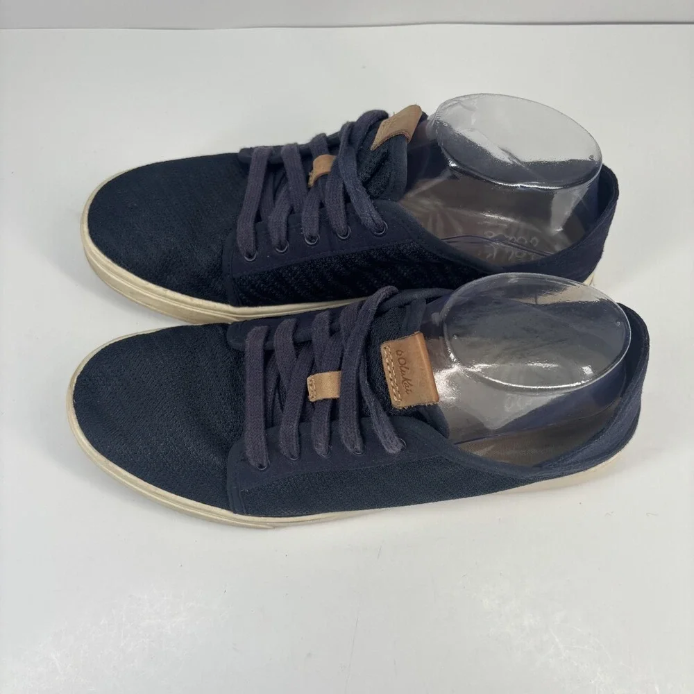 OluKai Pehuea Li Women's US 9 Trench Blue‎ Mesh Casual Slip-On Shoes 20379-DEDE